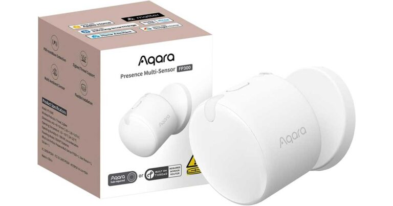 Aqara FP300 sensore presenza mmWave con PIR doppia tecnologia e sensori temperatura umidità luce per smart home