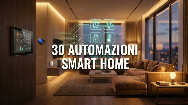 Schema visivo delle 30 automazioni smart home più utili del 2026 per casa intelligente