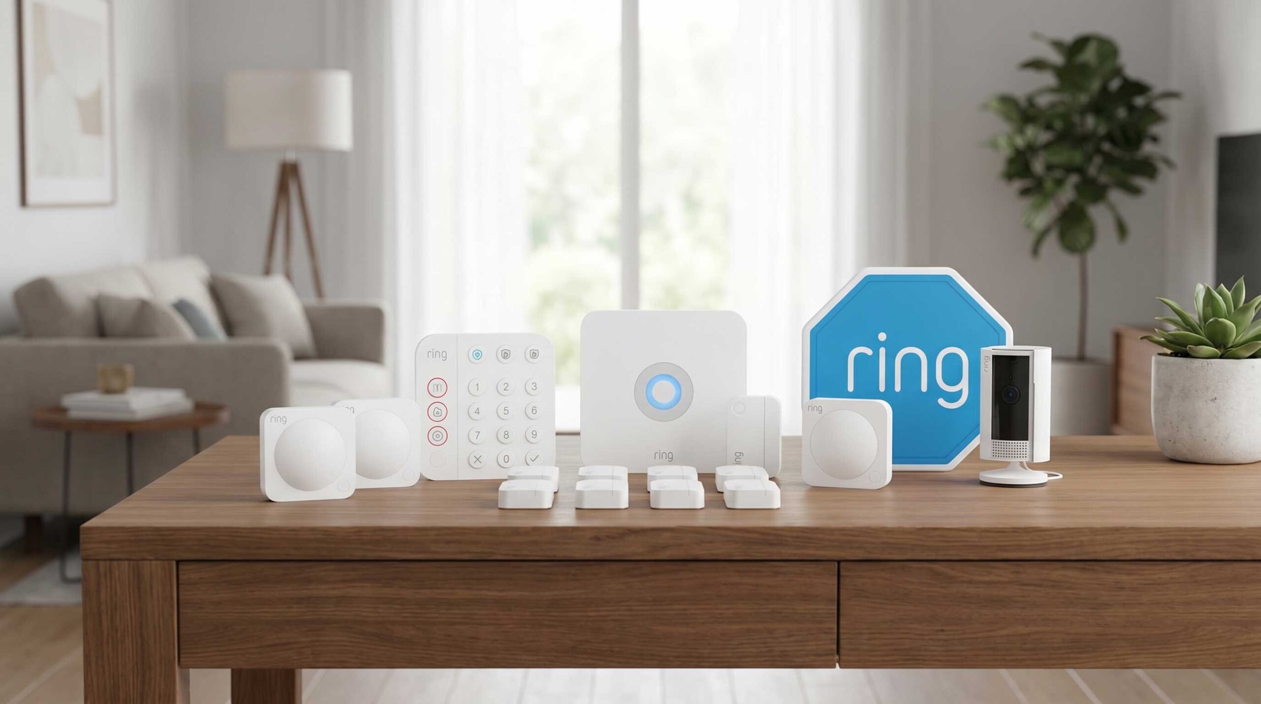 Kit Ring Alarm XL con videocamera interna Ring Indoor Camera e sirena per esterno