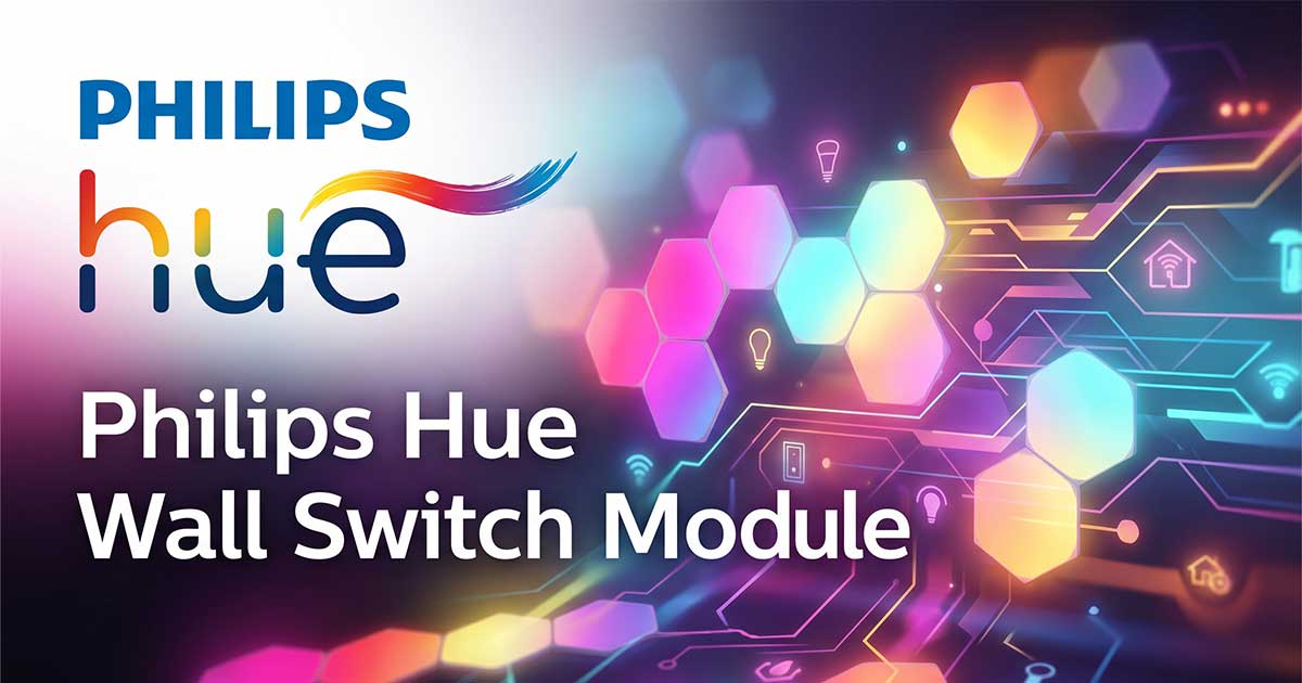 Philips Hue Wall Switch Module installato nella scatola da incasso a parete per mantenere le lampadine smart Hue sempre alimentate e raggiungibili