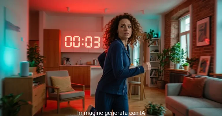 Soggiorno moderno di una casa intelligente 2026 con sensori di presenza e illuminazione adattiva