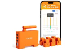 Misuratore di energia Meross EM06P per quadro elettrico su barra DIN con 6 pinze amperometriche CT